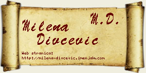 Milena Divčević vizit kartica